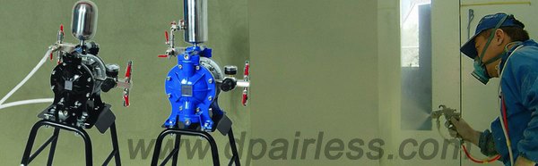 double-diaphragm pump spraying